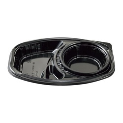 エフピコチューパ 弁当容器 DLオーバル26-18 黒 本体