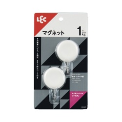 マグネットツールフック（丸）ホワイト　２個入