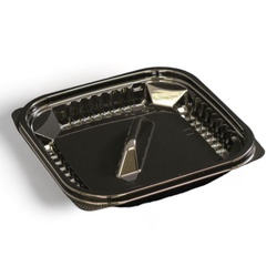 リスパック 透明カップ バイオカップ APU 505B 仕切 黒 本体