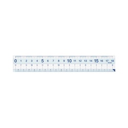 再生ＰＥＴすべり止め機能付直定規　１８ｃｍ