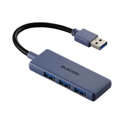 ＵＳＢハブ（ＵＳＢ−Ａ×３）バスパワー　ネイビー