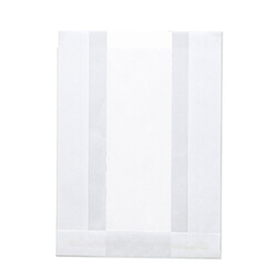 HEIKO 窓付耐油ガゼットパック 大 白無地 100枚