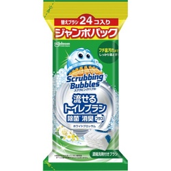 スクラビングＢ流せるトイレブラシ除菌消臭替２４×４