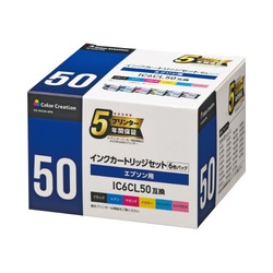 互換インクＩＣ６ＣＬ５０対応　６色Ｐ３個以上