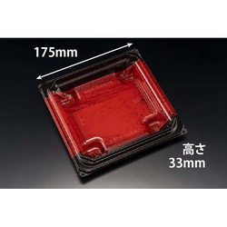 リスパック どんぶり容器 バイオデリカ 枠重 175B 本体 K-格式赤