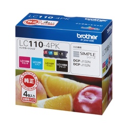 純正インク　ＬＣ１１０−４ＰＫ　４色パック