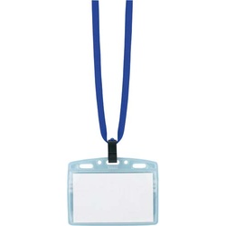 ネックストラップ名札＜アイドプラス＞　青　５０個