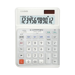 カシオ人間工学電卓　ＤＥ−１２Ｄ−ＷＥ（ホワイト）