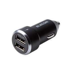 車載充電器　２ＵＳＢＡポート　３．４Ａ　黒