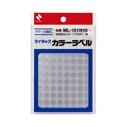 マイタックカラーラベル　８ｍｍ　銀ｘ１０