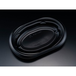 リスパック 軽食容器 バイオデリカ サラエル D21B 黒 本体