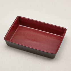 弁当容器 すし折 7寸(本体)くろ内赤 青葉紙業