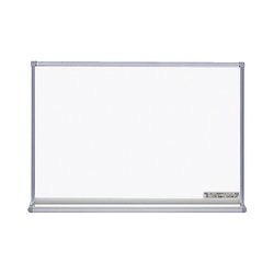 ホワイトボード無地　ヨコ　４５２×３１３ｍｍ　枠銀