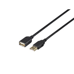 ＵＳＢ２．０延長ケーブル　カーボンねり込　１ｍ