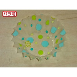 セイコー おかずカップ ラミケースOPP 5A 水玉柄(緑) 500枚