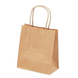 持ち帰り用紙袋 50-5914 手提げ袋 茶無地 180×100×210 25P ササガワ