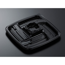 中央化学 オードブル容器 HS デリデコ K27-5 黒-BK 本体