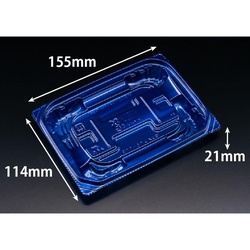 惣菜容器 バイオ 優越 16-11B ベロアブルー リスパック