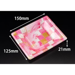 リスパック 寿司容器 万角15-12B ことほぎピンク 本体