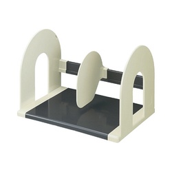 【廃番商品】ブックスタンド　幅３２０　仕切板可動式　グレー