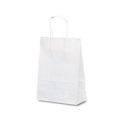 紙手提袋 1317 自動紐手提袋 T-3 白無地 ベルベ