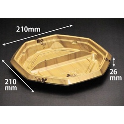 リスパック どんぶり容器 バイオ のぞみ 八角210B 本体 2S K-ウォール金J10