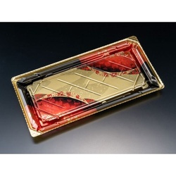 リスパック 寿司容器 バイオPET 美枠寿司 2-6B あでやか赤 本体