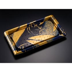 【廃番商品】リスパック 寿司容器 板前10B ささ箔紺 本体