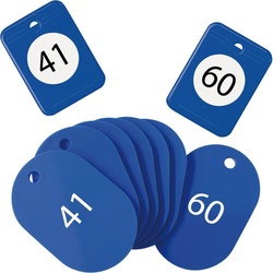 クロークチケット　４１−６０番　青