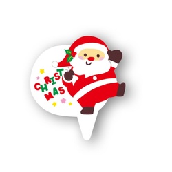 天満紙器 XG302 ケーキピック(ハッピーサンタ)