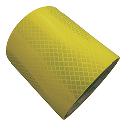 【廃番商品】日東エルマテ 高輝度プリズム反射テープ（蛍光色） 90mm×5ｍ レモンイエロー HTP90LY