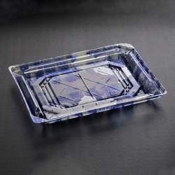 リスパック 刺身容器 バイオPET 美枠 20-15B みぞれ青 本体