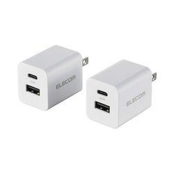ＡＣ充電器　Ｃ×１　Ａ×１　２個セット　ホワイト