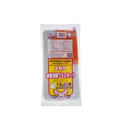 市町村ゴミ袋 神戸市指定 容器包装プラ 家庭用 15L 20P 手付 ジャパックス