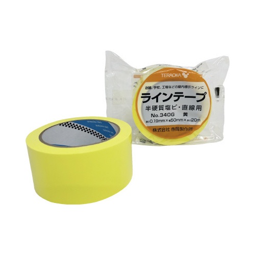 ラインテープＮｏ．３４０Ｇ　黄　１巻×４
