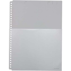 ハーフポケット厚口　Ａ４縦　３０穴　黒　１０枚