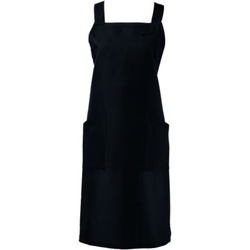 胸当てエプロン 胸当エプロン(ブラック)F サンユニフォーム