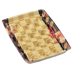 惣菜容器 角盛鉢27-20(30)Dタテ 扇市松金 エフピコ