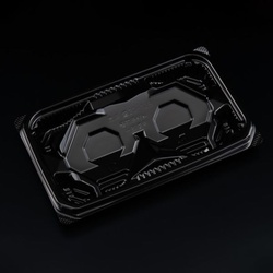 リスパック 刺身容器 バイオ 流派 盛20-12B 黒 本体