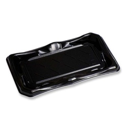 軽食容器 富士2-5(10)黒HF デンカポリマー