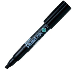 Ｙｅｓぺんてるペン　太字平芯　黒　１０セット