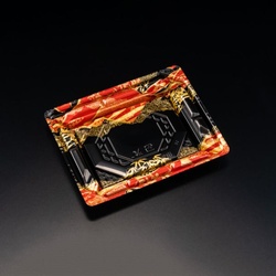 リスパック 刺身容器 バイオPS 美枠 15-12B はれひ赤 本体