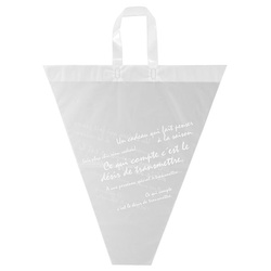 ポリ手提げ バケツ型フロストバッグ-X(20枚) ヘッズ