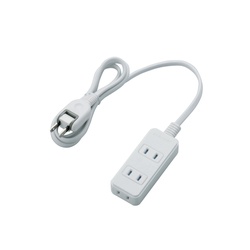 ほこり防止付きシャッタータップ　３個口　ＷＨ　１ｍ