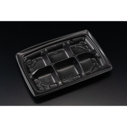 リスパック 弁当容器 バイオデリカ かなで 550B 6S 本体 黒