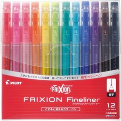 フリクションファインライナー　１２色セットＸ３