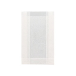 【廃番商品】HEIKO NF(ノンフッ素)窓付耐油ガゼットパック 小 白無地 100枚/袋