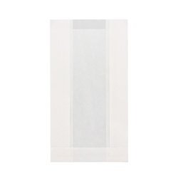 【廃番商品】HEIKO NF(ノンフッ素)窓付耐油ガゼットパック 中 白無地 100枚/袋