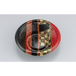 シーピー化成 どんぶり容器 BF丸丼16L 越後赤 本体