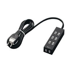 シャッタータップ　４個口　２．０ｍ　ブラック
